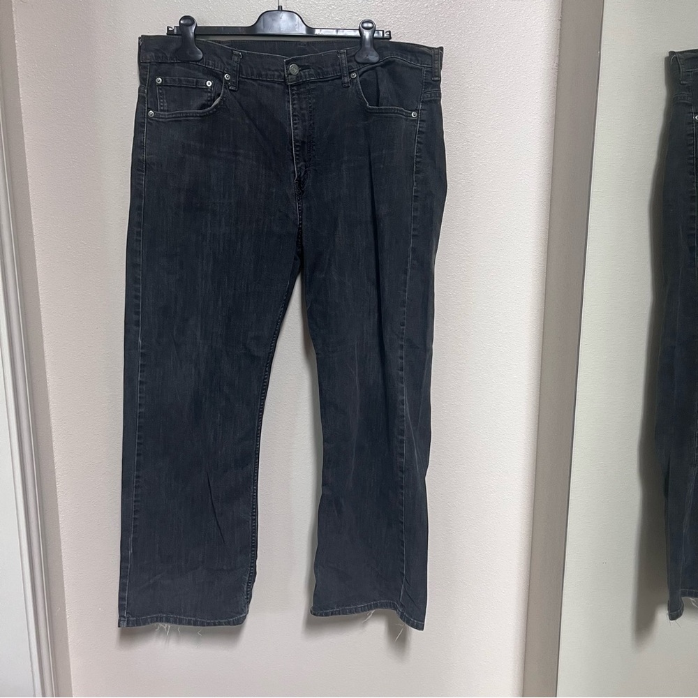 Levis 569 Jeans Mens 38x30 Loose Straight Black Label Jeans Denim Relaxed